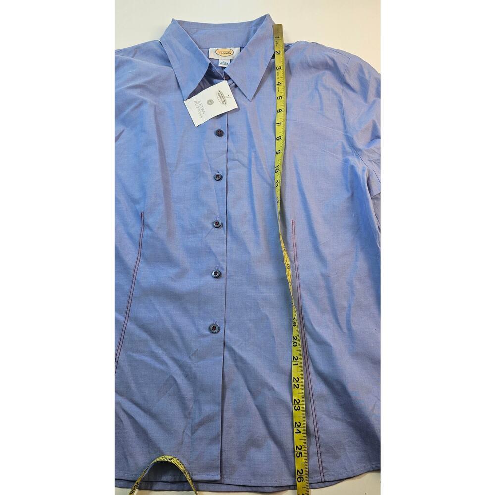 NWT talbots sz 16 chambray blue long sleeve Career business casual button up NEW - Picture 8 of 8